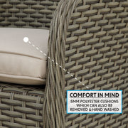 Dellonda Chester Rattan Wicker Outdoor Garden Dining Chairs 2pc DG64 Dellonda - Dynamic Drive
