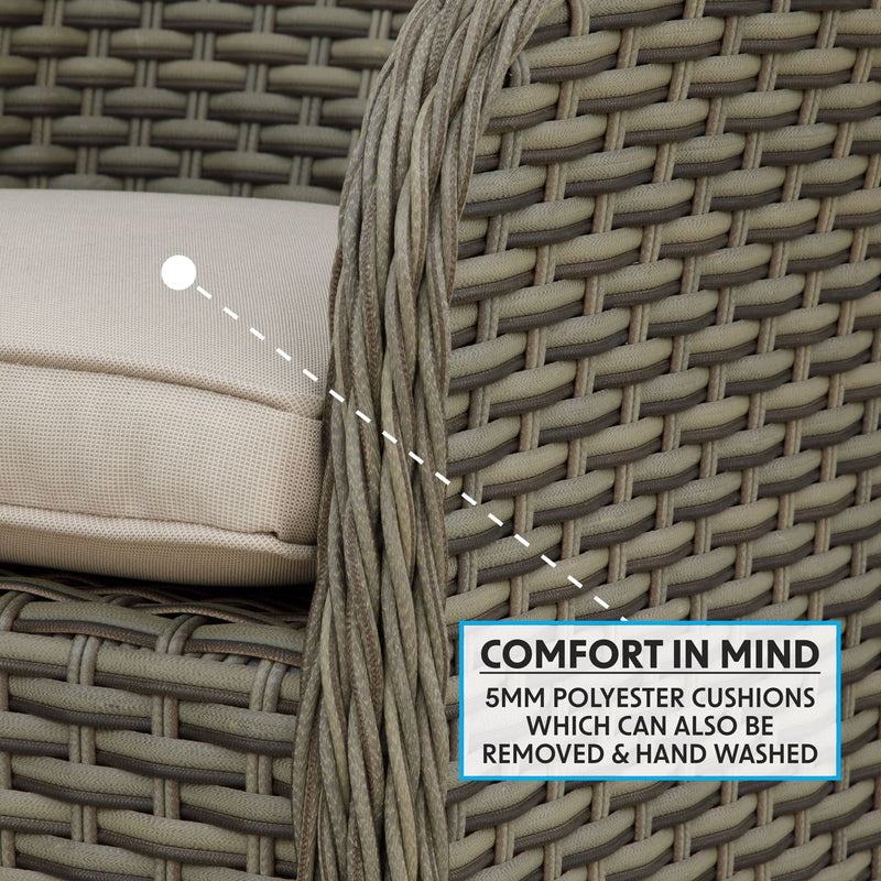 Dellonda Chester Rattan Wicker Outdoor Garden Dining Chairs 2pc DG64 Dellonda - Dynamic Drive