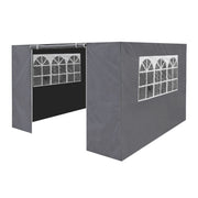 Dellonda Side Walls/Doors/Windows for Gazebo/Marquee Fits 2 x 2m Models - Grey Dellonda - Dynamic Drive