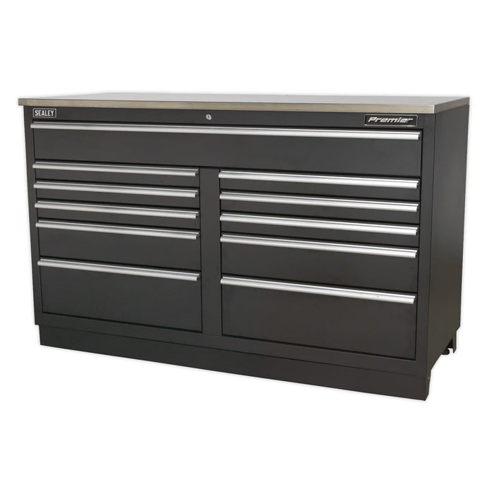 Sealey Modular Floor Cabinet 11 Drawer 1550mm Heavy-Duty APMS04 Sealey - Dynamic Drive