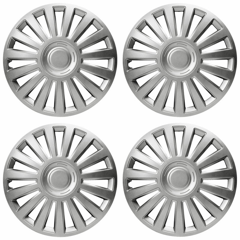 15" Lux Multi-Spoke Wheel Trims Hub Caps Covers Protectors Set of 4 ABS Plastic Versaco  - Dynamic Drive