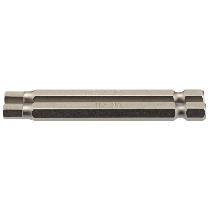 Draper Hexagonal Insert Bit, 5mm, 1/4" Hex, 75mm Long (Pack of 2) 64322 Draper - Dynamic Drive