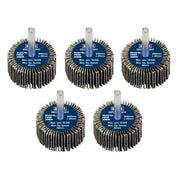 Sealey 40 x 20mm Abrasive Flap Wheel on 6mm Shaft 80Grit - Pack of 5 FW4020805 Sealey - Dynamic Drive