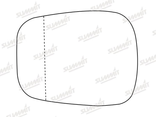 Summit Stick-On Aspheric Mirror Glass fits Renault Kangoo 01 on LHS RHS Summit - Dynamic Drive