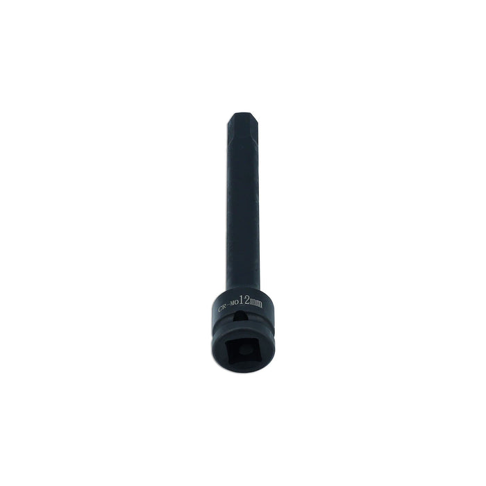Laser Extra Long Impact Hex Bit 1/2"D 12mm 8586 Laser - Dynamic Drive