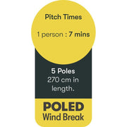 5 Pole Multicoloured Polythene Windbreak 1442 Quest - Dynamic Drive