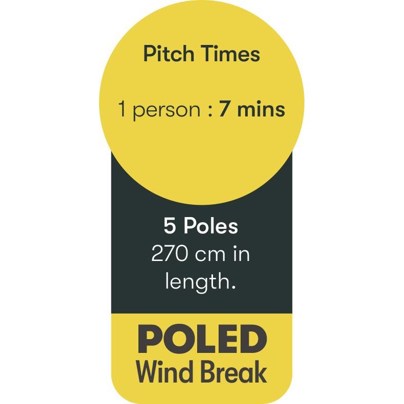 5 Pole Multicoloured Polythene Windbreak 1442 Quest - Dynamic Drive