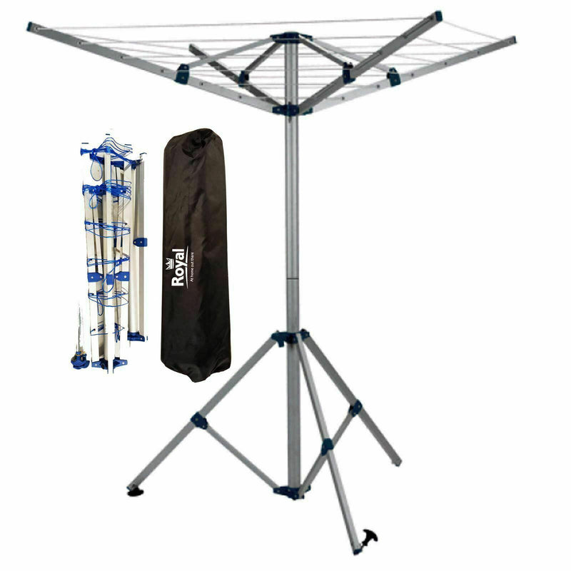 Royal Portable Aluminium Clothes Line Camping Caravan Washing Airer Dryer Royal - Dynamic Drive