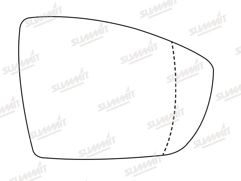 Summit Stick-On Standard Mirror Glass fits Ford Galaxy, S Max 06 on Kuga 08 on RHS Summit - Dynamic Drive