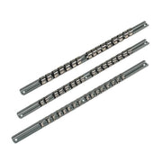 Sealey Socket Retaining Rail Set 3pc 1/4" 3/8" & 1/2"Sq Drive AK270 Sealey  - Dynamic Drive