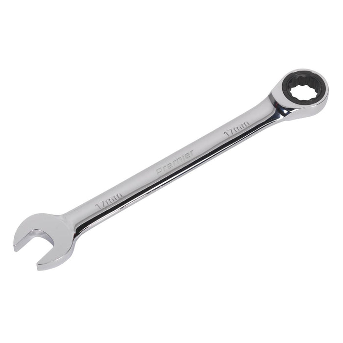 Sealey Ratchet Combination Spanner 17mm RCW17 Sealey - Dynamic Drive