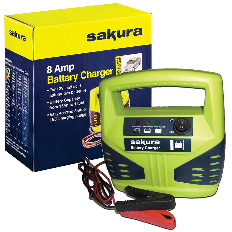 Sakura 8 Amp 12 V Car Battery Charger Sakura - Dynamic Drive
