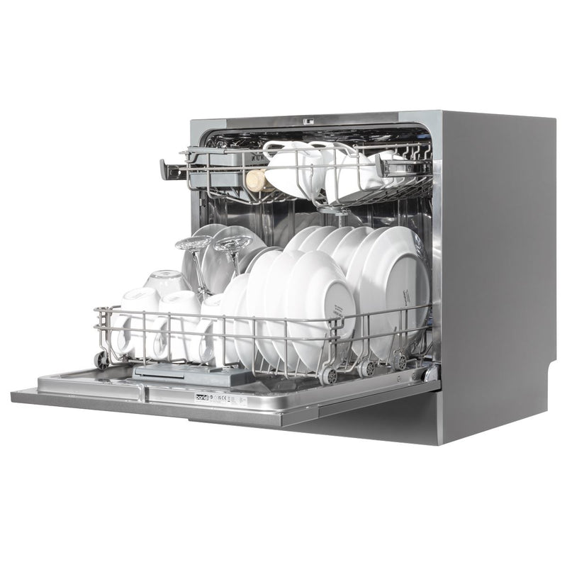 Baridi Tabletop Dishwasher 8 Place Settings 8L Capacity - Silver DH87 Baridi - Dynamic Drive