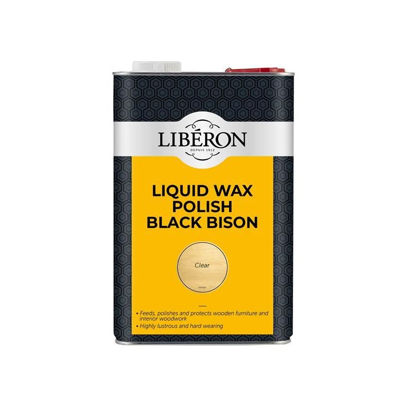 Liberon Liquid Wax Polish Black Bison Clear 5 litre Liberon - Dynamic Drive