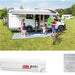 Fiamma F45S 375 Awning Polar White Case Royal Grey Fabric Motorhome Caravan Fiamma  - Dynamic Drive