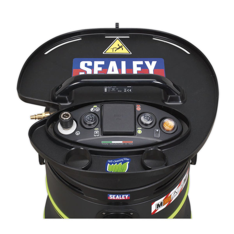 Sealey Vacuum Cleaner Industrial Dust-Free Wet/Dry 35L 1000W/230V Plastic Drum M Sealey - Dynamic Drive