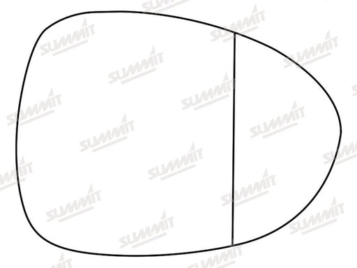 Summit Stick-On Aspheric Mirror Glass fits Mazda MX-5 10 to 16 RHS Summit - Dynamic Drive