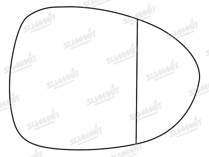 Summit Stick-On Aspheric Mirror Glass fits Mazda MX-5 10 to 16 RHS Summit - Dynamic Drive