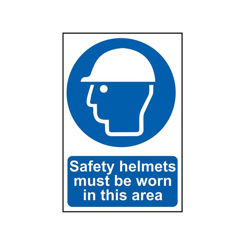 Scan Safety Helmets Must Be Worn In This Area - PVC Sign 400 x 600mm Scan - Dynamic Drive
