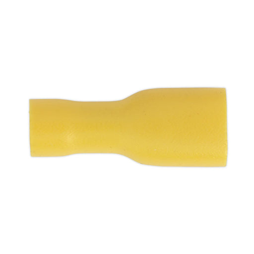 Sealey Fully Insulated Terminal 6.3mm Female Yellow Pack of 100 YT11 Sealey - Dynamic Drive