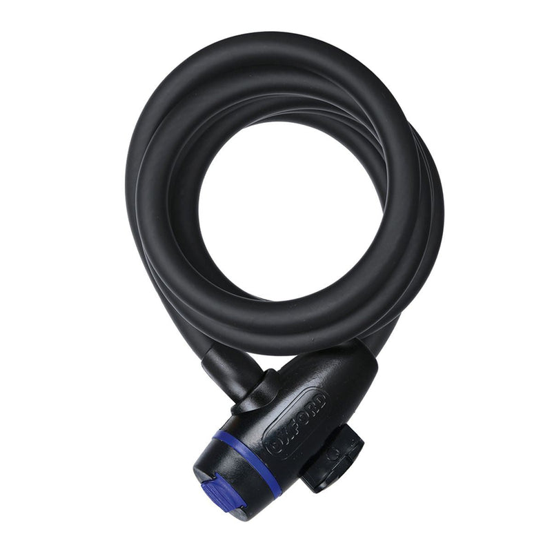 Oxford Self Coiling Tensile Steel Cable Lock 12mm x 1800mm Smoke Oxford - Dynamic Drive