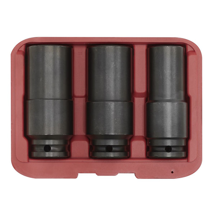 Sealey Weighted Impact Socket Set 1/2"Sq Drive 3pc SX319 Sealey - Dynamic Drive