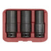 Sealey Weighted Impact Socket Set 1/2"Sq Drive 3pc SX319 Sealey - Dynamic Drive