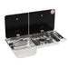 CAN Randi Hob & LH Sink 716 x 340mm (Double Glass Lid / 2 Burners / Piezo) CAN - Dynamic Drive