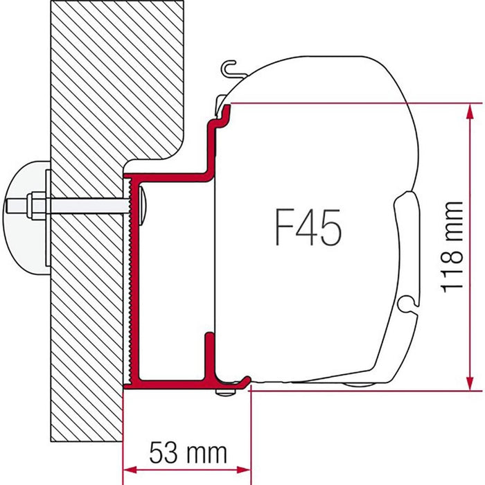 Fiamma Adapter Eura Mobil Karmann (400cm) Fiamma - Dynamic Drive