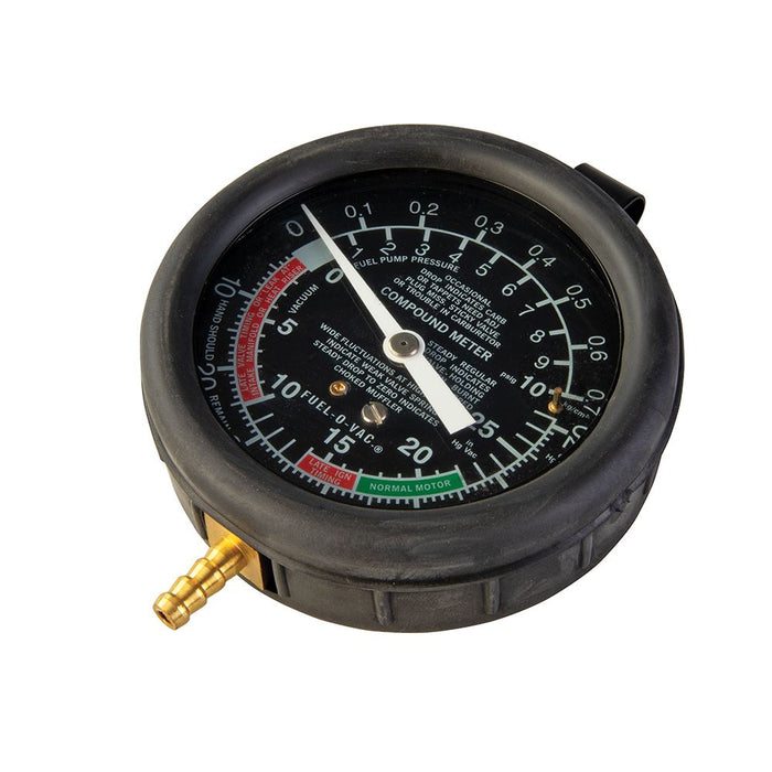 Silverline Vacuum & Fuel Pump Pressure Test Gauge 0 - 10psig / 0 - 25inHg Silverline - Dynamic Drive