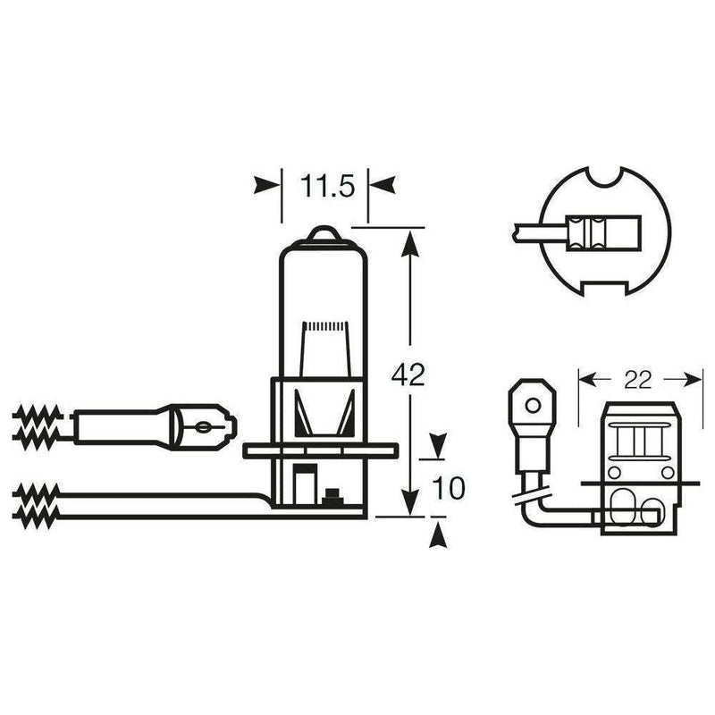 1x Ring H3 (453) 80v 45w Accessory Halogen Headlight Bulb - R443 Ring  - Dynamic Drive