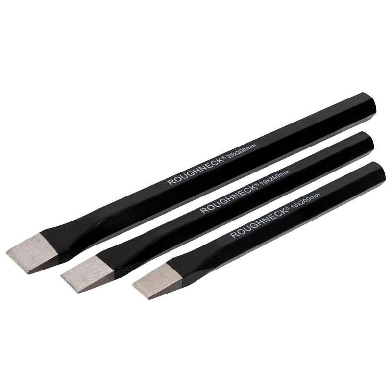 Roughneck Cold Chisel 3 Piece Set 200mm 250mm & 300mm Roughneck - Dynamic Drive