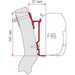Fiamma 350cm Adapter Bracket Wingamm Oasi for F45 F70 Awning Mounting 98655-931 Nova - Dynamic Drive