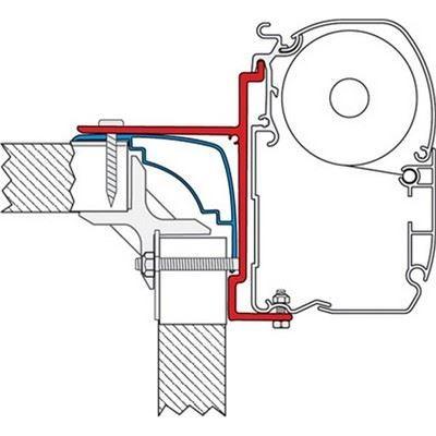 Fiamma 390cm Adapter Bracket Laika Ecovip for F45 F70 Awning Mounting 98655-469 Nova - Dynamic Drive