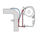Fiamma 400cm Adapter Bracket Fiat Rapido Serie 6 for F45 F70 Awning 98655-896 Fiamma - Dynamic Drive