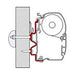 Fiamma 450cm Adapter Bracket Fiat Rapido Serie 9DF / 9M / 10 for F45 F70 Awning Fiamma - Dynamic Drive