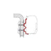 Fiamma 450cm Adapter Bracket Hymer Camp for F45 F70 Awning Mounting 98655-275 Nova - Dynamic Drive