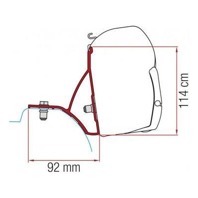 Fiamma Adapter Brackets Trafic Vivaro NV300 Talento for F45 F70 Awning 98655Z021 Fiamma - Dynamic Drive