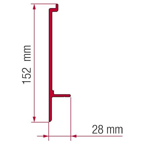 Fiamma Adapter T Bracket for F45 F70 Awning Motorhome Caravan 02437-01- Fiamma - Dynamic Drive