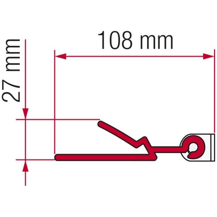 Fiamma Adaptor C Bracket for F45 F70 Awning Motorhome Caravan 02097-01- Nova - Dynamic Drive