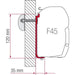 Fiamma As 350 Adaptor Bracket For F45 F70 Awning Motorhome Caravan Fitting Kit 98655-504 Fiamma - Dynamic Drive