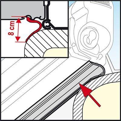 Fiamma Bad Weather Rain Guard Kit Lower For F45 Awning 5.5M 550Cm 98655Z017 KIT Fiamma - Dynamic Drive