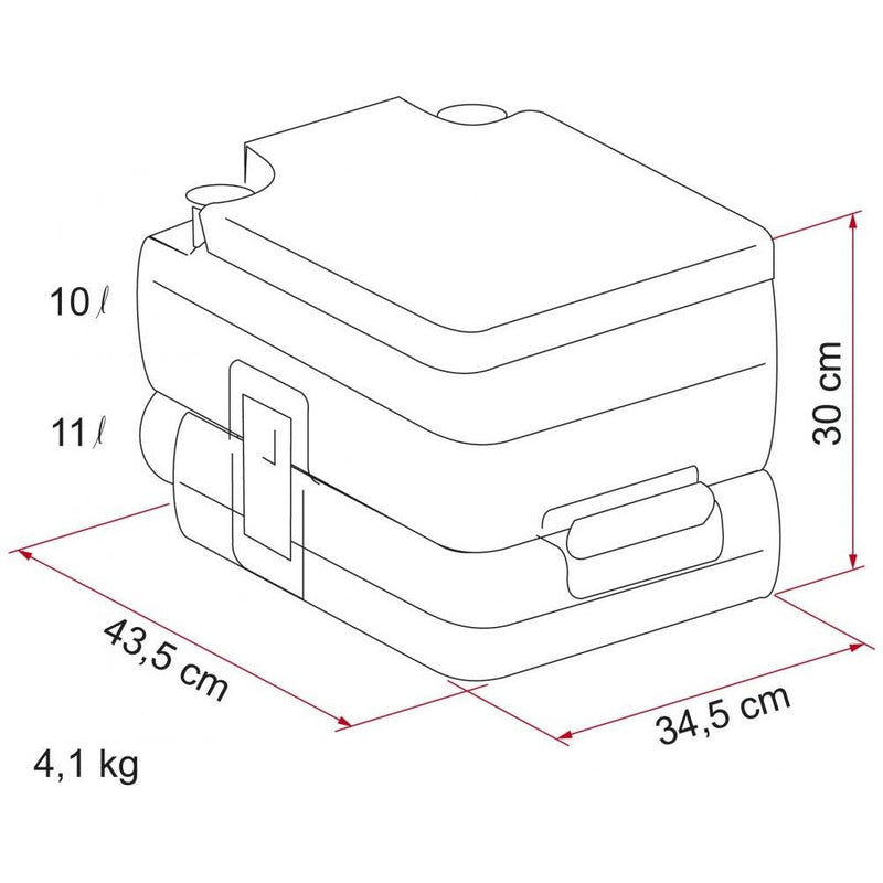 Fiamma Bi-Pot 34 Caravan Campervan Camping Boat Disabled Portable Toilet Fiamma - Dynamic Drive