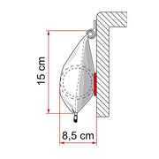 Fiamma Caravanstore Zip Top Awning Only 360 with Royal Blue Fabric Caravan Fiamma - Dynamic Drive