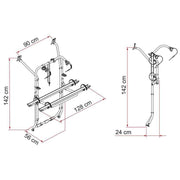 Fiamma Carry-Bike 2 x Bike Carrier for VW T6 Aluminium (02096-20-) Restyled 2023 model Fiamma - Dynamic Drive