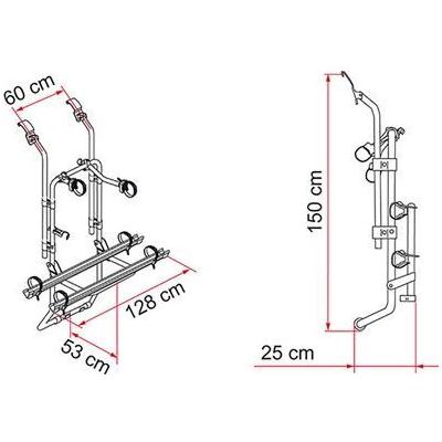 Fiamma Carry Bike Ford Transit 2000 - 2011 Single Door 2 Bike Cycle Bicycle Carrier Fiamma - Dynamic Drive