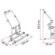 Fiamma Carry Bike Volkswagen VW T3 T25 2 Bike Carrier Cycle Bicycle Rack Fiamma - Dynamic Drive