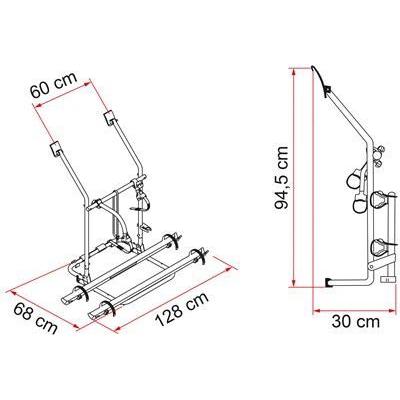 Fiamma Carry Bike Volkswagen VW T3 T25 2 Bike Carrier Cycle Bicycle Rack Fiamma - Dynamic Drive