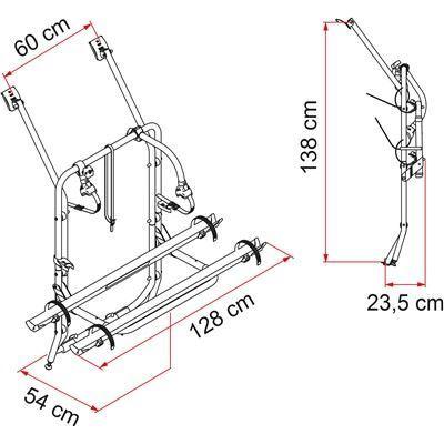 Fiamma Carry Bike Volkswagen VW T4 With Single Rear Door 2 Bicycle Cycle Carrier Fiamma - Dynamic Drive