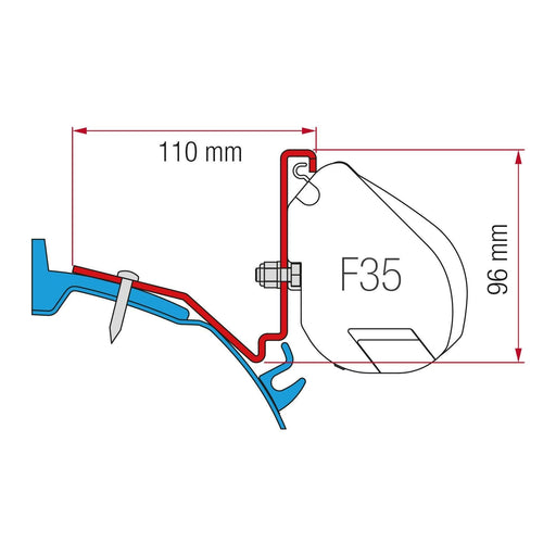 Fiamma F35 Awning Adapter Bracket Kit For Ford Custom Capland Capfun Campervan 98655Z035 Fiamma - Dynamic Drive